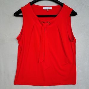 Nine West Red Sleeveless Blouse